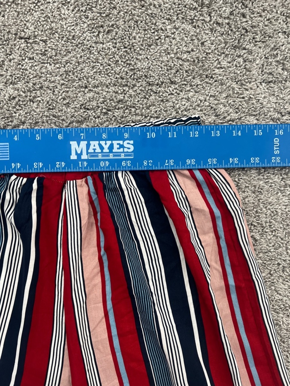 Maze Women’s High-Waisted Red Pink Wide Leg Striped Rayon Palazzo Pants - Size S - Picture 5 of 9